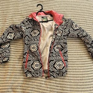 Pull & bear black and white jacket, size small